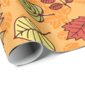 Muster der Herbstblätter Geschenkpapier (Rolleneckpunkt)