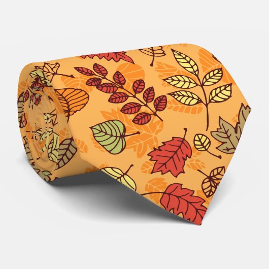 Muster der Herbstblätter Krawatte (Gerollt)