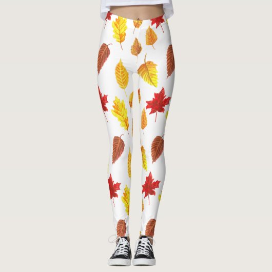 Muster der Herbstblätter Leggings (Vorderseite)