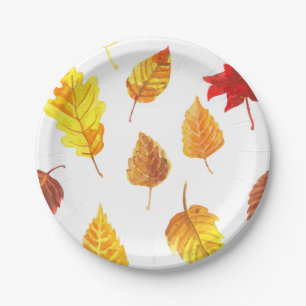 Muster der Herbstblätter Pappteller
