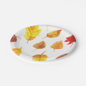 Muster der Herbstblätter Pappteller (Schrägansicht)