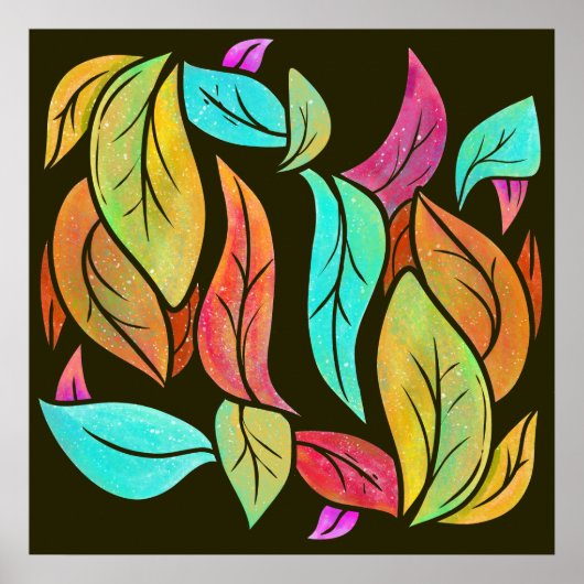 Muster der Herbstblätter Poster (Vorne)