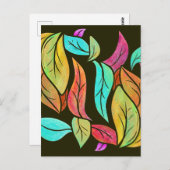 Muster der Herbstblätter Postkarte (Vorne/Hinten)