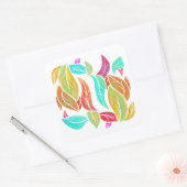 Muster der Herbstblätter Quadratischer Aufkleber (Umschlag)