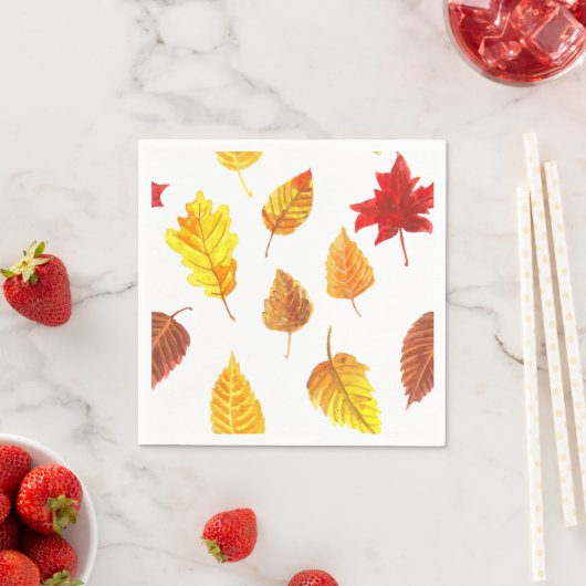 Muster der Herbstblätter Serviette (Beispiel)