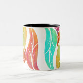 Muster der Herbstblätter Zweifarbige Tasse (Mittel)