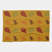 Muster der Herbstlaube für Herbst-Erdtonfarben Geschirrtuch (Horizontal)