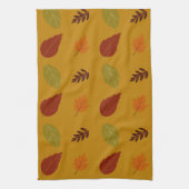 Muster der Herbstlaube für Herbst-Erdtonfarben Geschirrtuch (Vertikal)