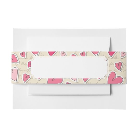 Muster der Herzen Einladungsbanderole (Vorderseite Beispiel)