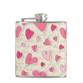 Muster der Herzen Flachmann (Vorderseite)