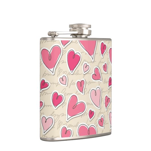 Muster der Herzen Flachmann (Rechts)