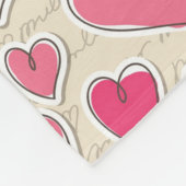 Muster der Herzen Fleecedecke (Ecke)