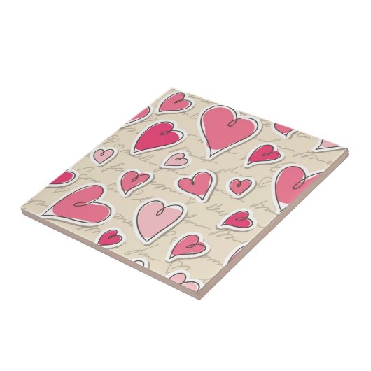 Muster der Herzen Fliese (Seite)