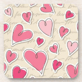 Muster der Herzen Getränkeuntersetzer (Vorderseite)