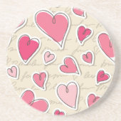 Muster der Herzen Getränkeuntersetzer (Vorne)