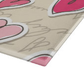 Muster der Herzen Schneidebrett (Ecke)