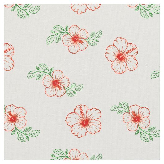 Muster der Hibiskus-Blume Stoff (Nahaufnahme)