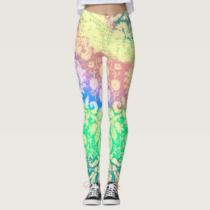 Muster der Hippie-Gefärbte Krawatte-Blume Leggings