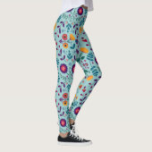 Muster der hübschen Folkkunst-Blume Leggings (Rechts)