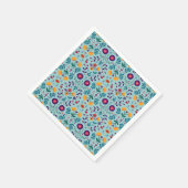 Muster der hübschen Folkkunst-Blume Serviette (Ecke)