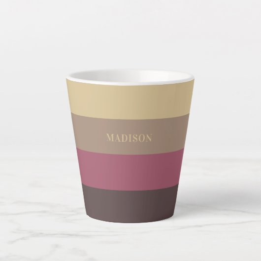 Muster der individuelle Name-Streifen Milchtasse (Vorderseite)