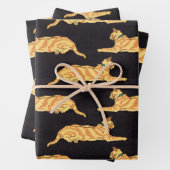 Muster der Ingwer Strick Cats Geschenkpapier Set (Beispiel)