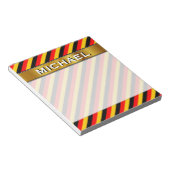 Muster der Inspirierten Farbstreifen in Deutschlan Notizblock (angewinkelt)