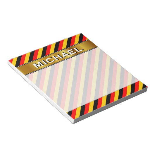 Muster der Inspirierten Farbstreifen in Deutschlan Notizblock (angewinkelt)