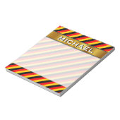 Muster der Inspirierten Farbstreifen in Deutschlan Notizblock (Rotiert)