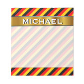 Muster der Inspirierten Farbstreifen in Deutschlan Notizblock (Vorderseite)