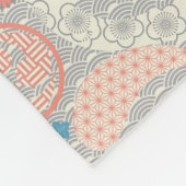 Muster der japanischen Art. Illustration Fleecedecke (Ecke)