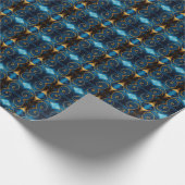 Muster der kaiserlichen Marine- und Indigotessella Geschenkpapier (Ecke)