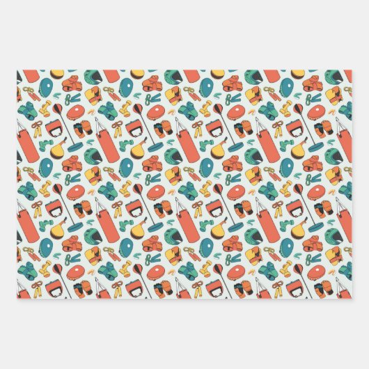 Muster der Kampfkunst (farbig) Geschenkpapier Set (Vorderseite 2)