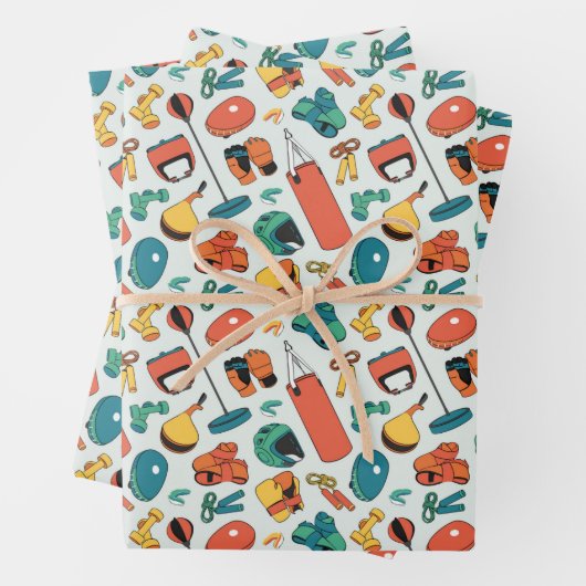 Muster der Kampfkunst (farbig) Geschenkpapier Set (Beispiel)