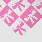 Muster der karierten Coquette Girly Pink Bows Seidenpapier (Detail)