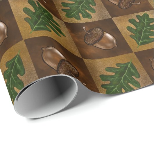 Muster der Karton- und Oakenleaf Geschenkpapier (Rolleneckpunkt)