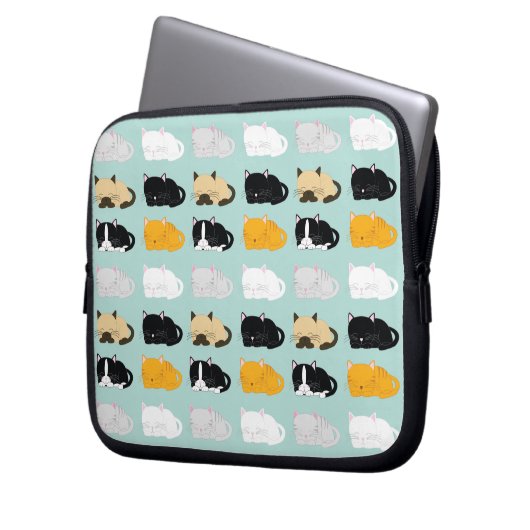 Muster der Katzen Laptopschutzhülle (Vorderseite Links)