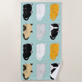 Muster der Katzen Strandtuch (Vorderseite)