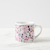 Muster der Katzen und der Blumen Espressotasse (Rechts)