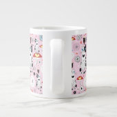 Muster der Katzen und der Blumen Jumbo-Tasse (Rückseite)