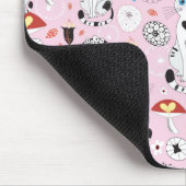 Muster der Katzen und der Blumen Mousepad (Ecke)