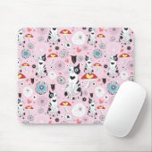 Muster der Katzen und der Blumen Mousepad (Mit Mouse)