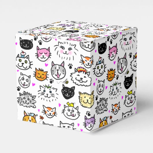 Muster der Katzenfackeln Geschenkschachtel (Vorderseite)