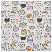 Muster der Katzenfackeln Stoff (Muster)