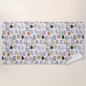 Muster der Katzenfackeln Strandtuch (Vorderseite)