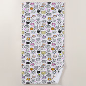 Muster der Katzenfackeln Strandtuch (Vorderseite)