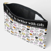 Muster der Katzenfackeln Zubehörtasche (Offen)