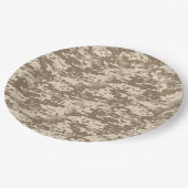 Muster der klassischen militärischen digitalen Cam Pappteller (Schrägansicht)