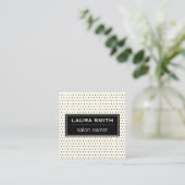 Muster der klassischen Punkte Quadratische Visitenkarte (Stehend Vorderseite)