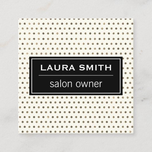 Muster der klassischen Punkte Quadratische Visitenkarte (Vorderseite)